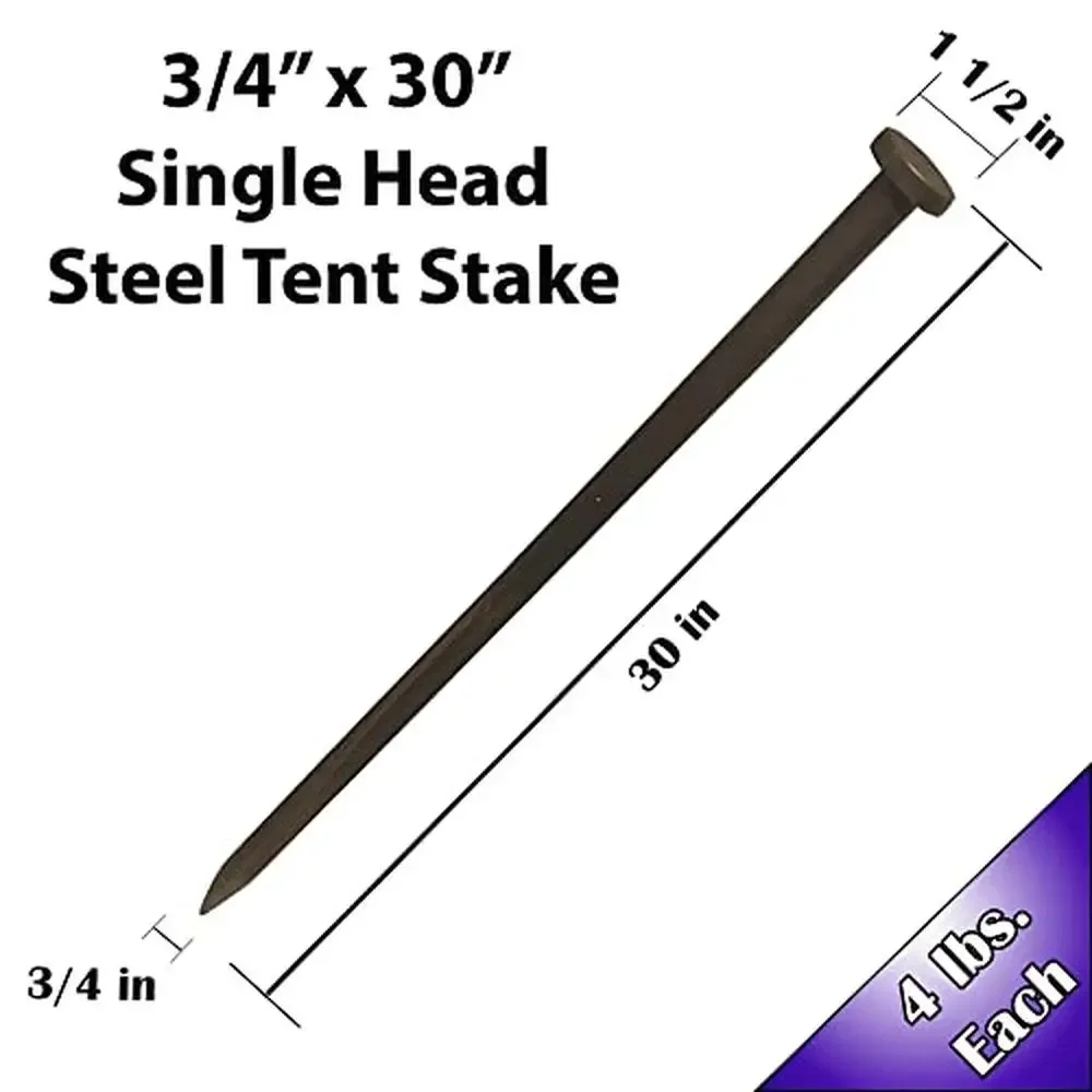 Steel Tent Stakes Heavy Duty Versatile Anchors Inflatables Event Tents
