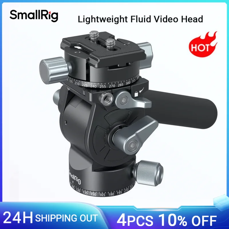 Tripod Ball Head SmallRig Video Head Tripod Head Quick Release Plate For Arca Swiss Lever Adjustable Pan For DSLR Camera Tripod
