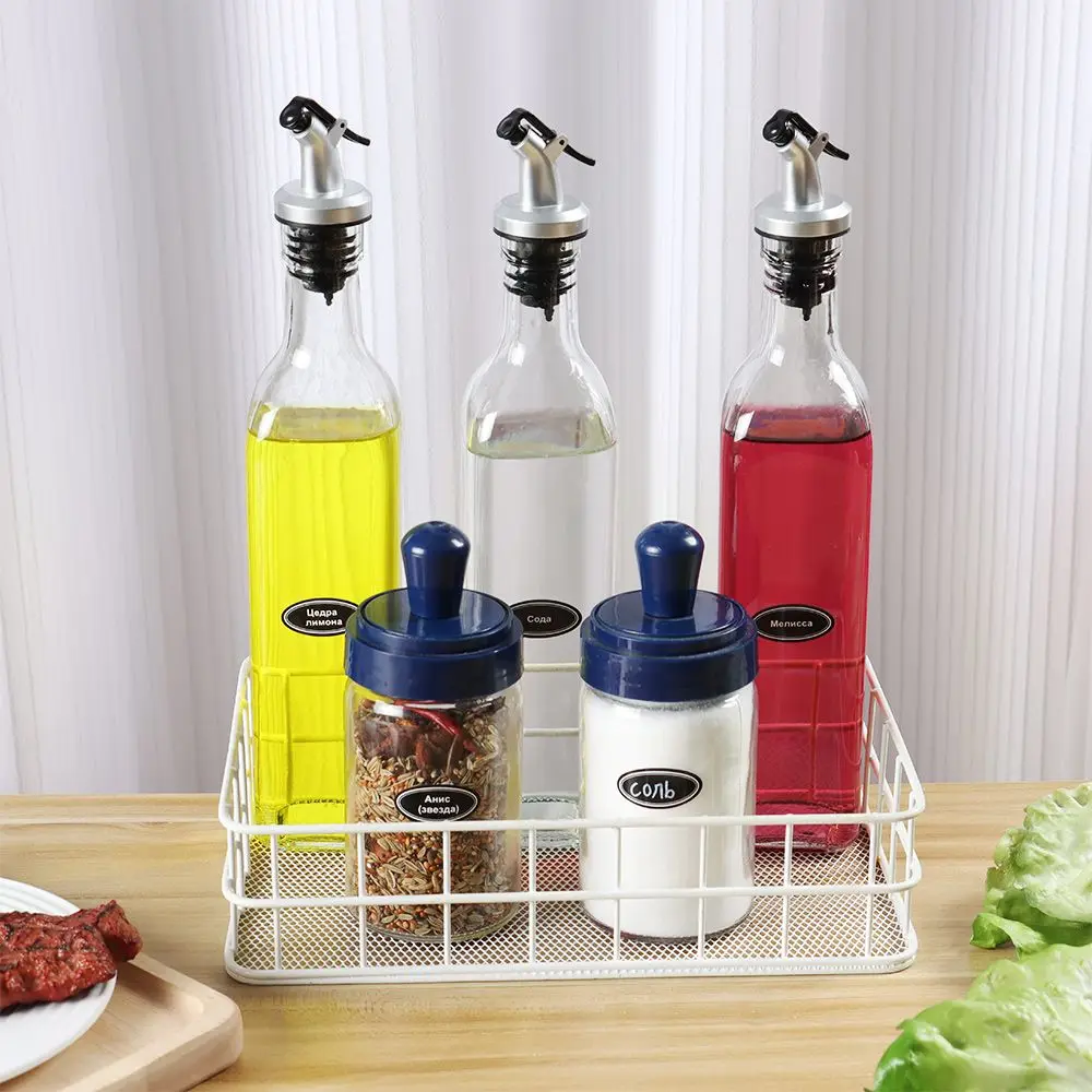 Kitchen Organization Self-Adhesive Waterproof Chalkboard Decal Russian Pantry Labels With Marker Pen Spice Jar Stickers