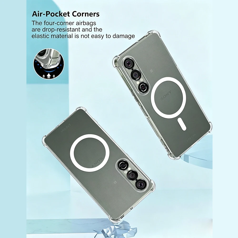 Durable Magnetic Wireless Charging Shockproof Case with Reinforced Corners