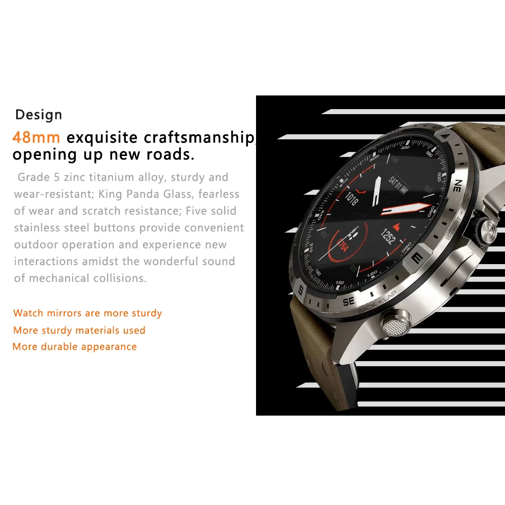 Aolon GT45 Smart Watch Compass HD Bluetooth Call Heart Rate