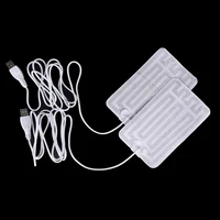 2pcs HOT!5V Carbon Fiber Heating Pad USB Heating Film Electric Infrared Fever Heat Mat Winter Warm Arm Waist Heat Glove 2