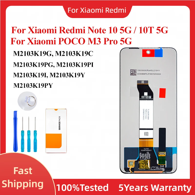 M2103K19G-M2103K19I-Touch-Screen-For-Xiaomi-Redmi-Note-10-5G-LCD-For ...