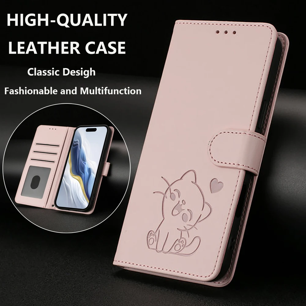 Luxurious Faux Leather 360° Protection Wallet Flip Case