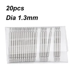 Premium Stainless Steel Watch Strap Spring Bar Pins - 20 Piece Set - 21mm (20pcs - 1.3mm)