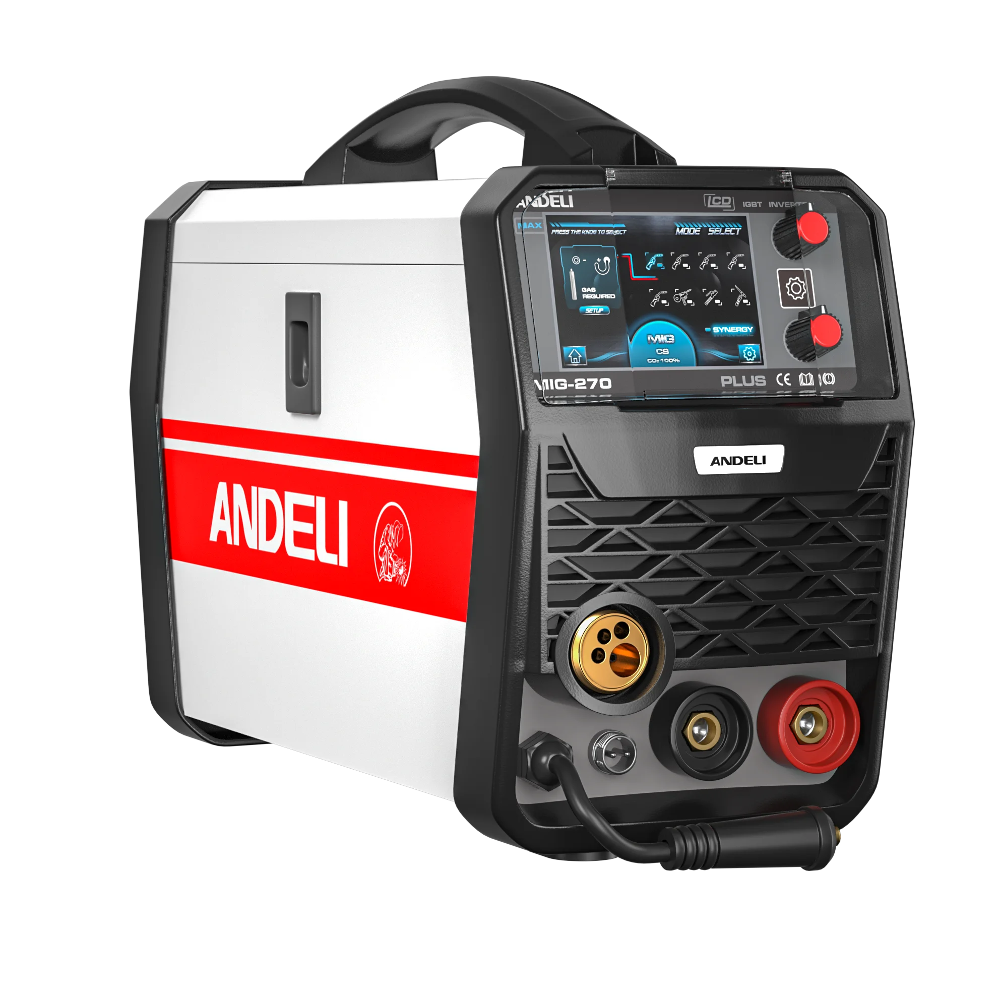 ANDELI 110V 220V New LCD MIG-270 MIG ALUMINIUM Welding Machine