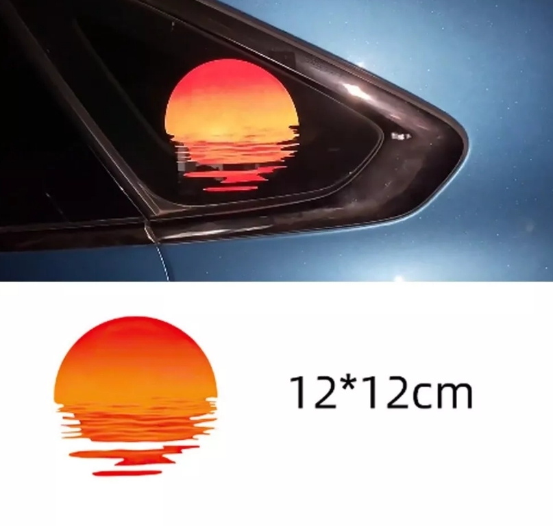 Car Stickers Welfare Styles Cute and funny car stickers fun sticker Car sticker sunset design
