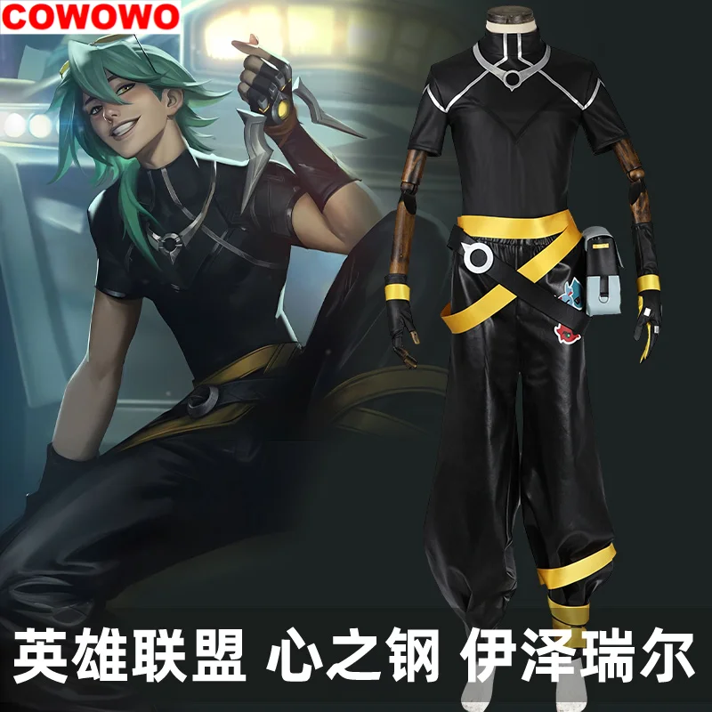 

COWOWO Lol Ezreal Men Cosplay Costume Cos Game Anime Party Uniform Hallowen Play Role Clothes Clothing New Full Set