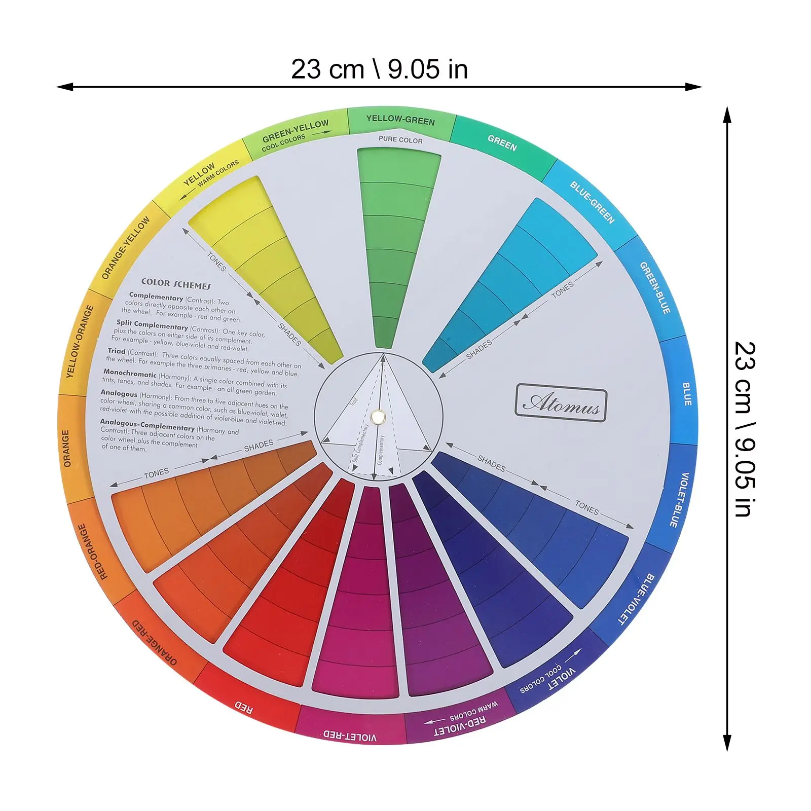 Color Wheel Chart Mixing Colour Board Paint Guide Blending Circle Makeup Artist Theory Learning Basic Pigment Painting Theory