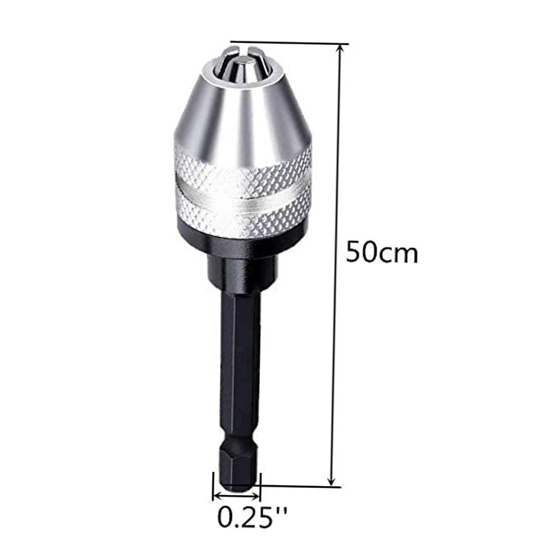 2 Pcs Hex Shank Keyless Drill Chuck 1/4 Inch Fast Change Adapter Converter Drill Adapter (0.3Mm-3.6Mm 0.3Mm-6.5Mm) best router for woodworking