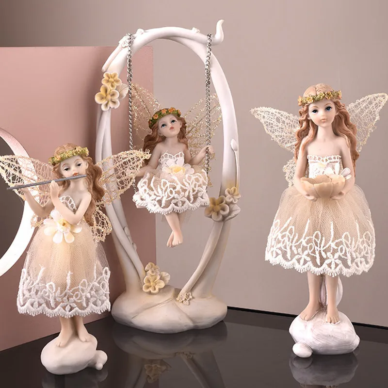 

Модная Скандинавская креативная модель комнаты, мягкое украшение ручной работы, украшение для дома, ТВ-тумба, девушка, принцесса, искусство