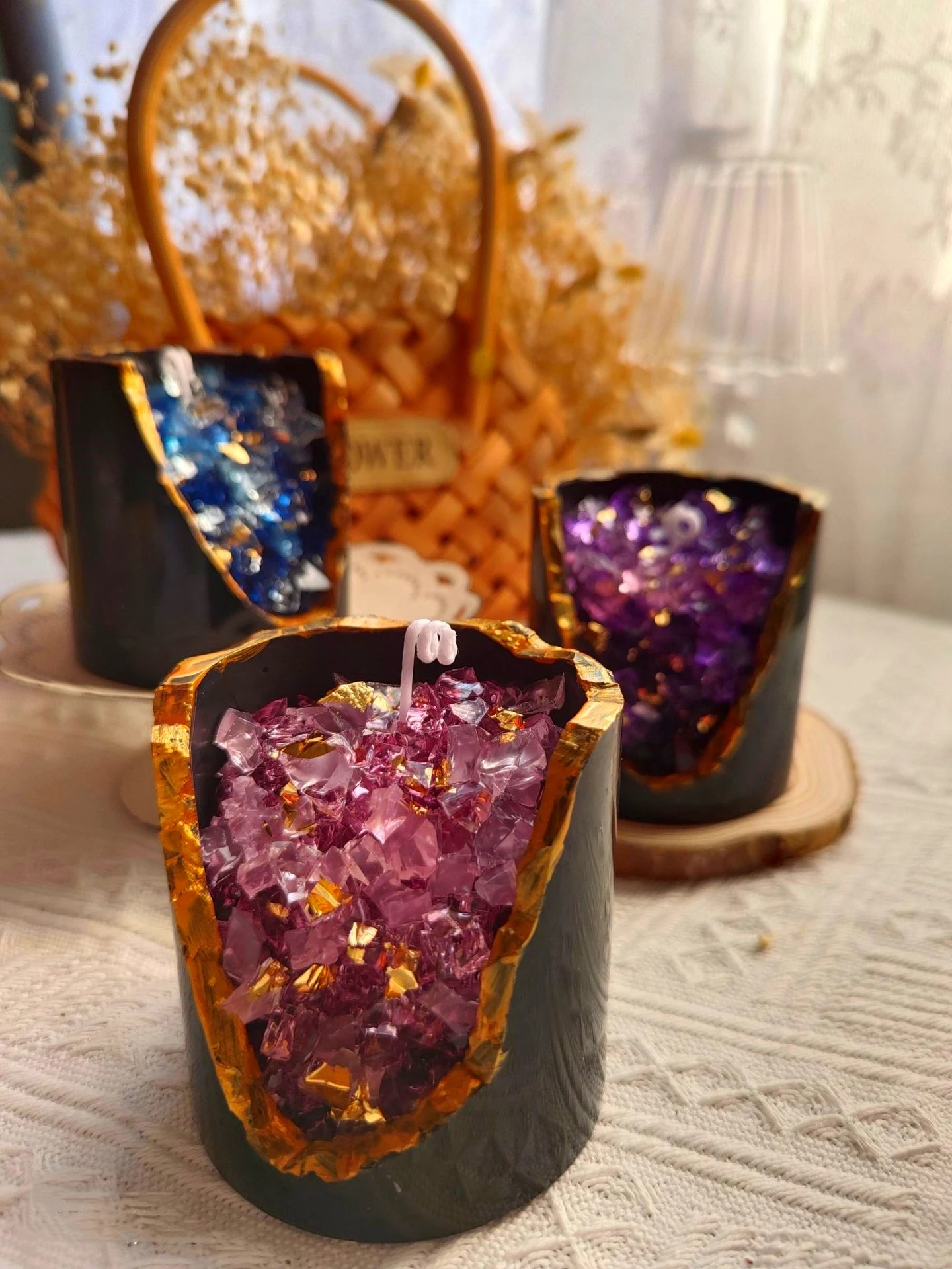Amethyst Crystal Aromatherapy Soy Wax Candle