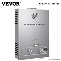 VEVOR chauffe-eau GPL 6L 8L 10L 12L 16L 18L gaz de pétrole liquéfié Propane Butane chauffe-eau sans réservoir en acier inoxydable 1