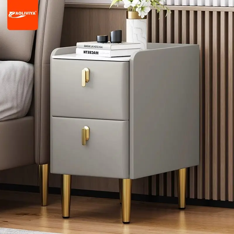 

Aoliviya Small Solid Wood Bedside Cabinet Light Luxury Bedside Cabinet Ultra-Narrow Storage Cabinet Multi-Layer 25cm Locker Smal