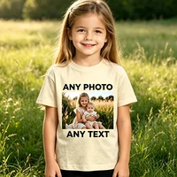 T-shirt personnalisé pour enfants, t-shirt vierge à dessiner, design personnalisé, logo, photo ou texte, t-shirt artistique pour enfants, garçons et filles 2
