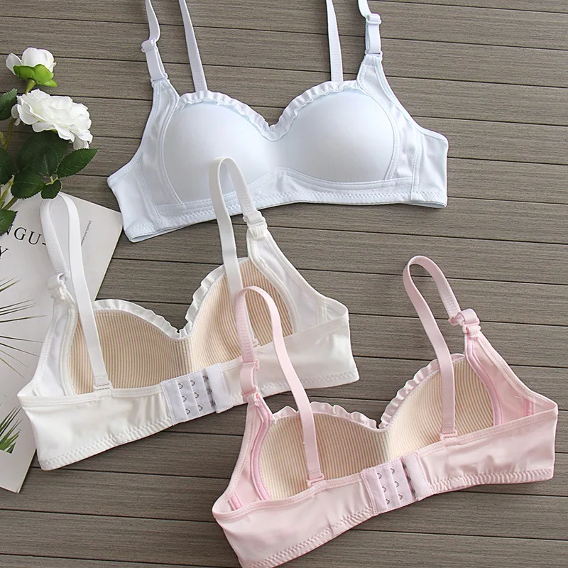 Sweet Lingerie for Women Cute Little Boobs Gather Lace Student Girl Bra Thin 5
