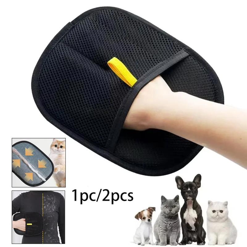 Haarentfernungs-handschuh Für Katzen Doppelseitige Fellbürste_voghion.com