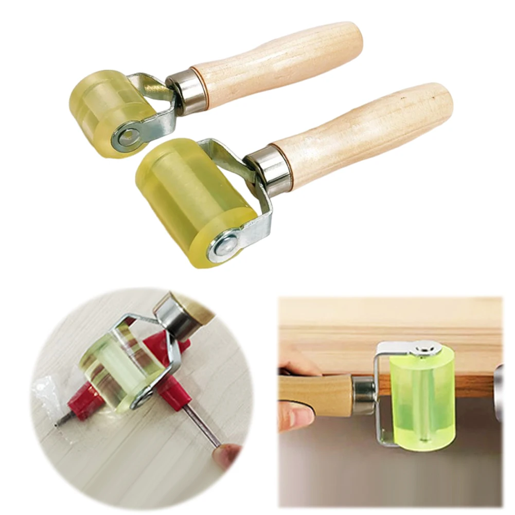 Car Sound Deadening Roller Car Stereo Soundproofing Roller Wood Handle Auto Noise Insulation Push Wheel Auto Tools