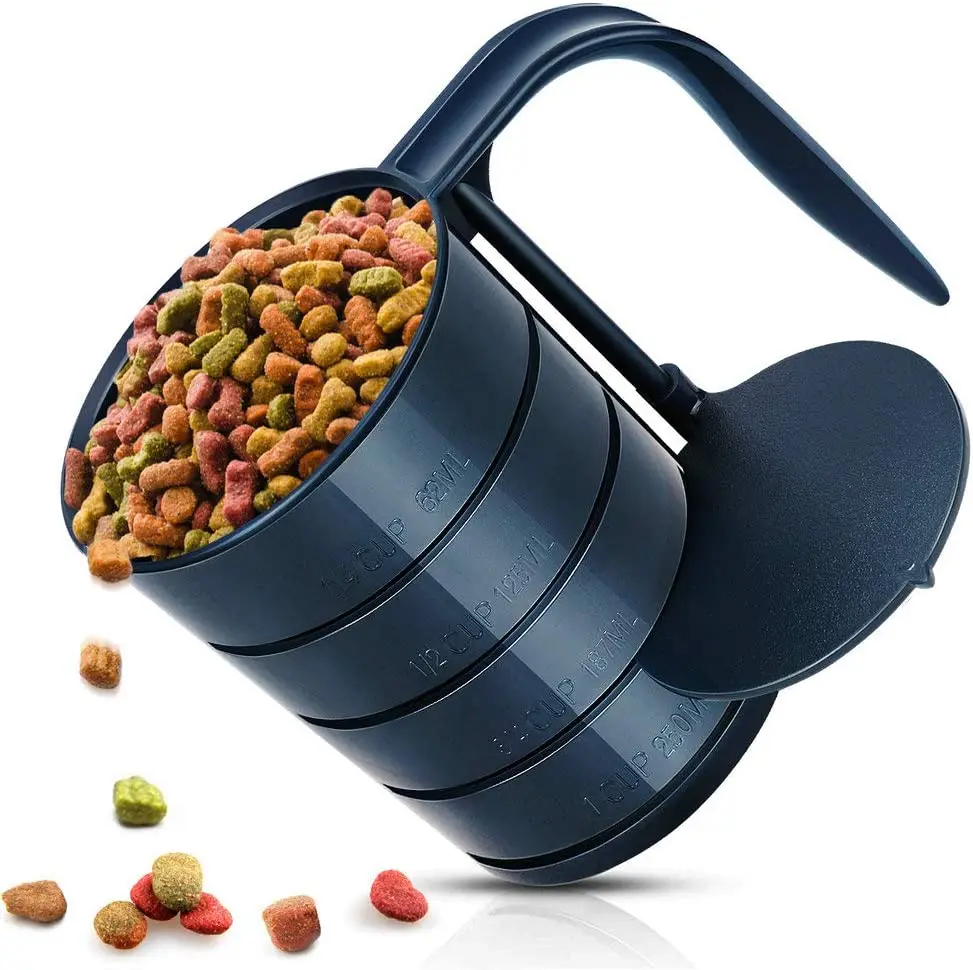 Dog Food Scoop Pet Food Scoops for Dogs 4 Capacity Cup in 1 Cup Measuring  Scoop for Pets Dog Cat and Bird Solid Food ( I - AliExpress