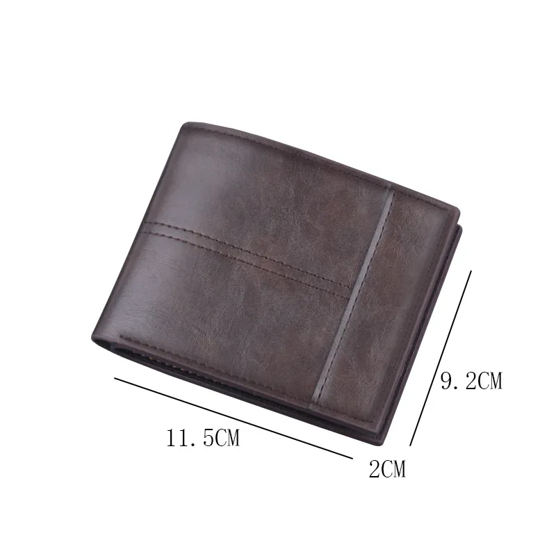 Men's Wallet PU Leather RFID Trifold Wallets with ID Window and  Card Holder for Casual and Business Occasion