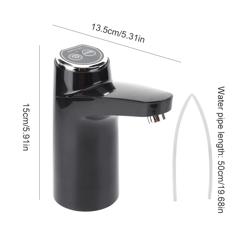 Electric Water Pump USB Rechargeable Portable Water Dispenser One Key Switch Mini Water Pump Adapter for Outdoor Camping