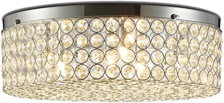 

Warehouse of Tiffany C1776-6 Flush Mount, 19"W x 20"L x 19"H, Clear