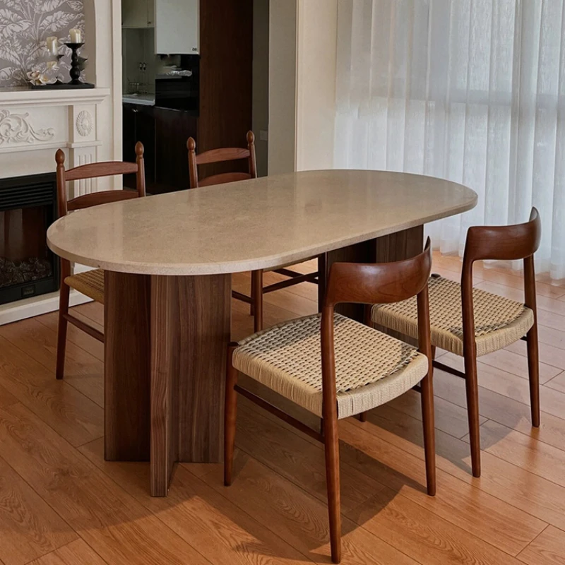 

Chinese antique oval solid wood dining table
