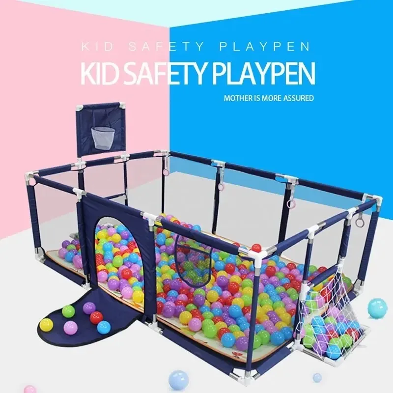Safety Baby Playpen For Children Indoor Multiple Styles Toddler Barrier Fence Kids Playground Toys Park With Basketball Frame baby playpen