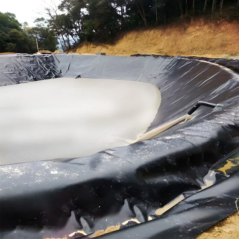 HDPE Geomembrane pond liner manufacturers Membrane Aquaculture Membrane Fish Pond Black film of biogas digester Geotextile 3