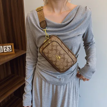 Borsa a Tracolla da Donna alla Moda, Nuova Borsa Quadrata in Morbida Pelle, Design di Lusso, Portafoglio e Porta Cellulare