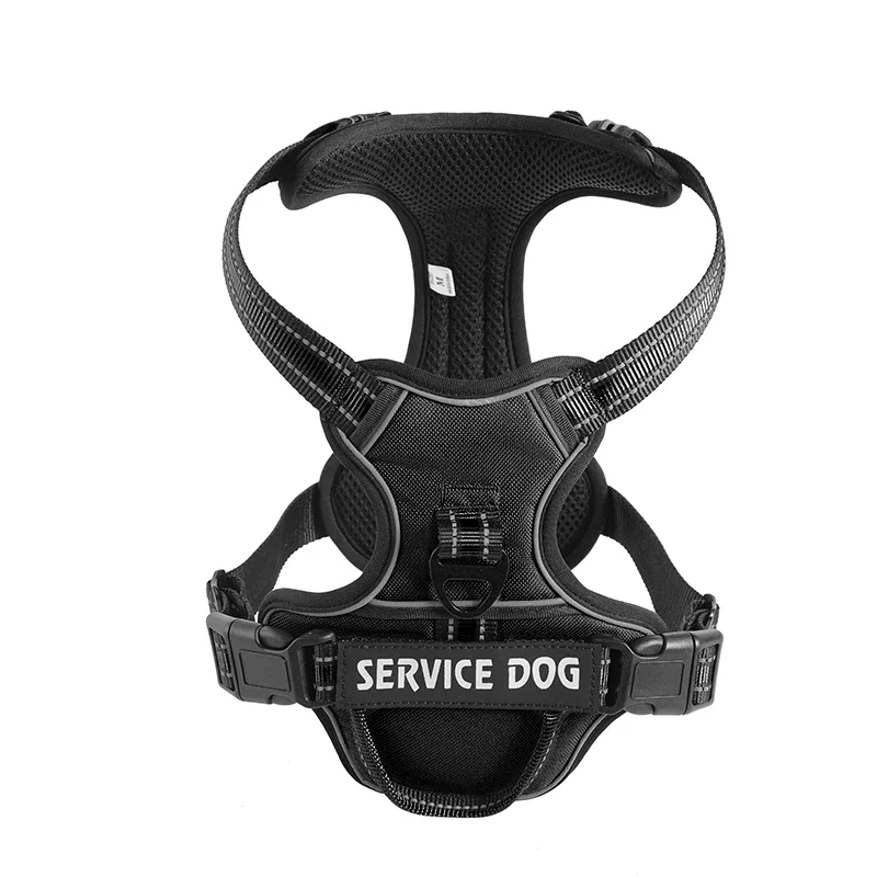 Reflective Personalized Nylon Dog Harness with Breathable Adjustable Design
