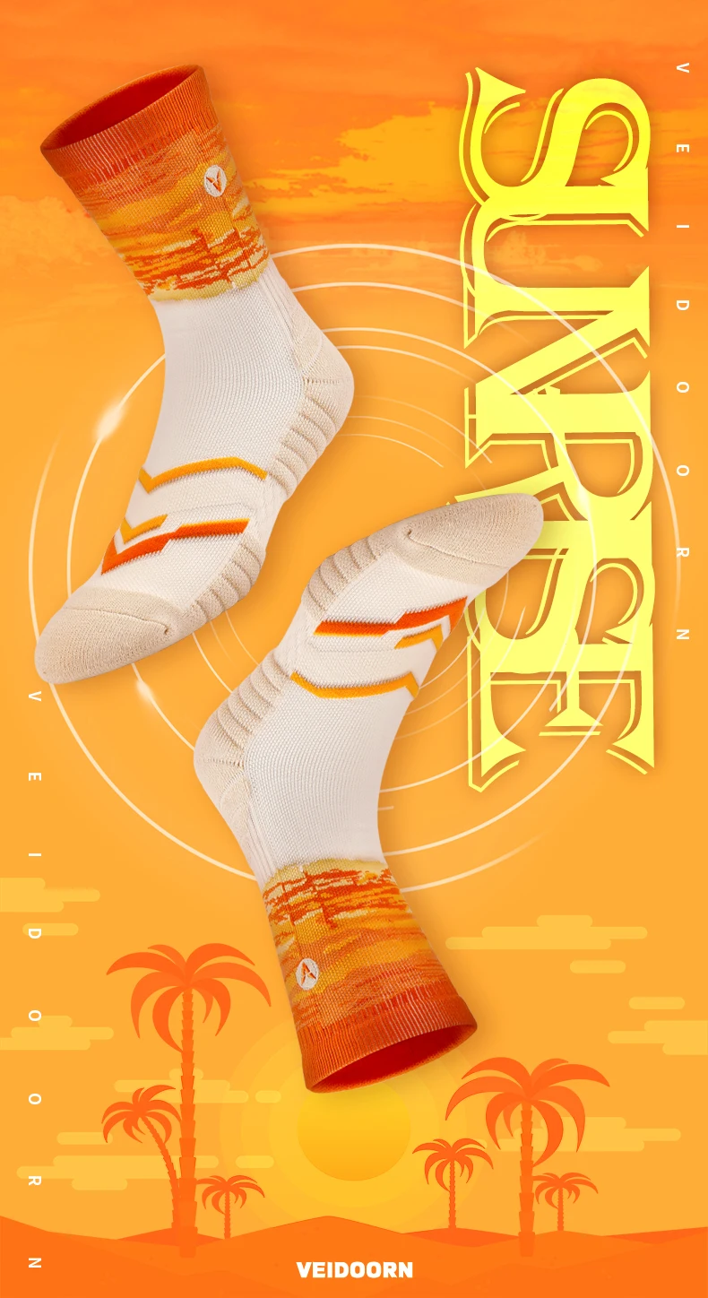 Women Sport Socks with Beach Tree Design