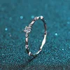 Platinum PT950 moissanite ring women's niche high-level light luxury hundred jewelry ins style explosion models 3