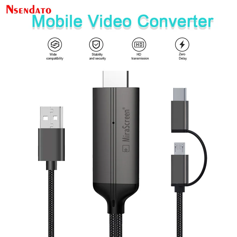 Mirascreen Ld36 Exibição de Streaming de Fio hd tv Stick Dongle Usb tipo c Cabo Plug Play Tela de Espelhamento para Andriod Hdtv