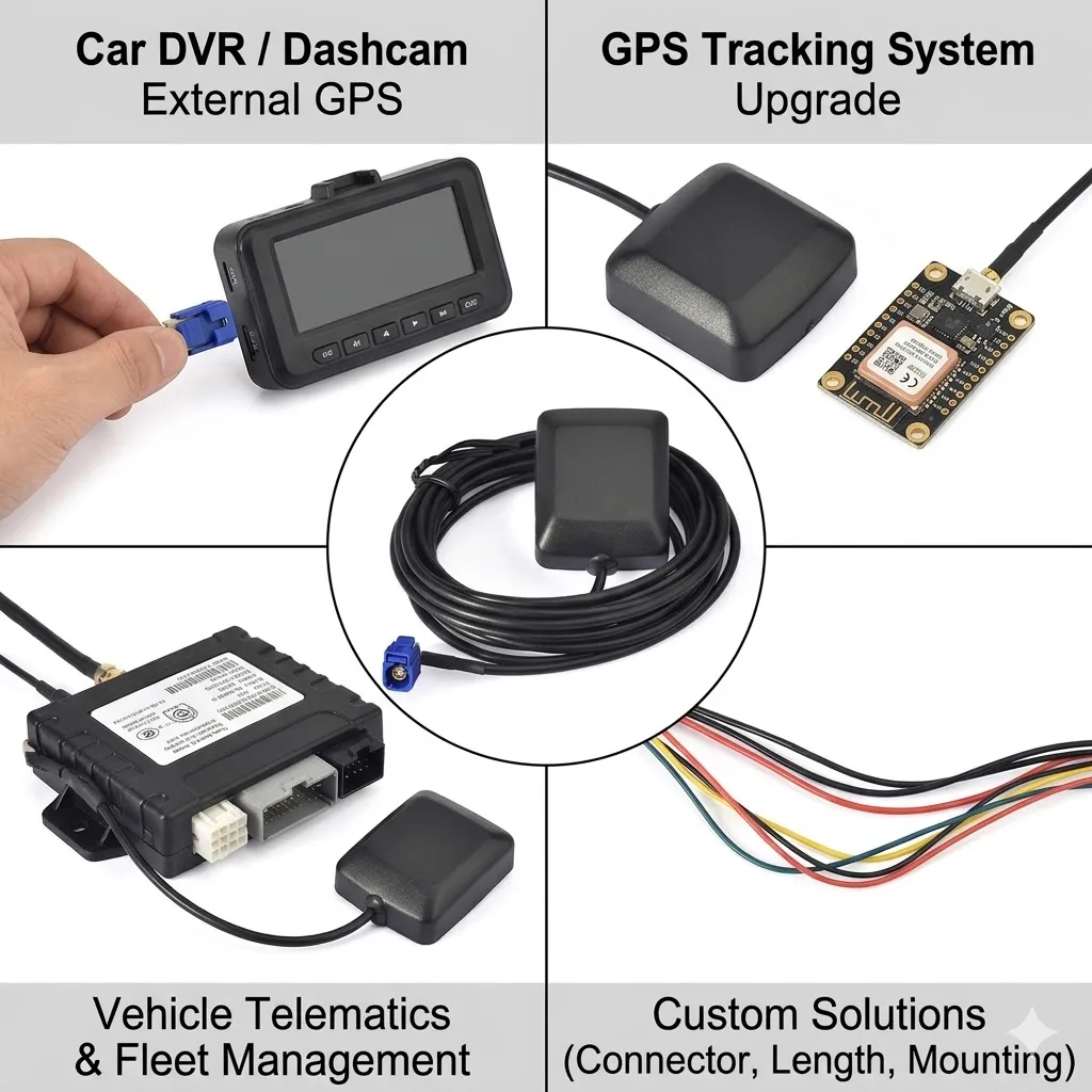 Superbat GPS 안테나 Fakra C 연장 케이블, 폭스바겐 골프, 아우디, GPS 네비게이션 시스템, GPS 수신기, 자동차 DVR, GPS 모듈 추적, 3M