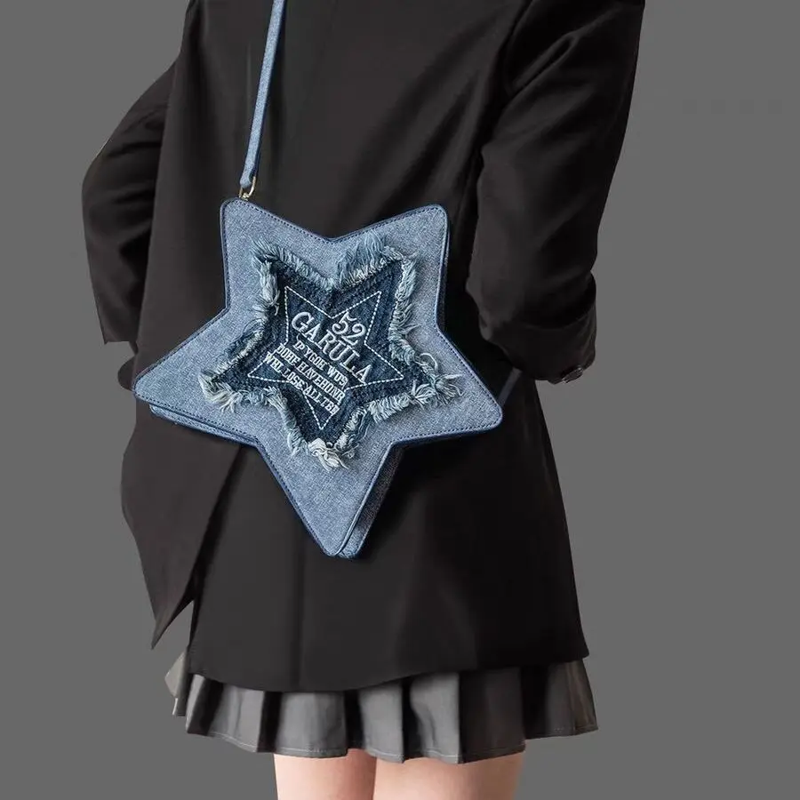 Anime Star Shaped Y2K Backpack Kawaii Five-Pointed Bag Shoulder Bag Cute Storage Backpack High Capacity Chic Schoolbag Girl Gift