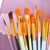 Professional Paint Brush Set - 10 Synthetic Nylon Brushes for Acrylic, Oil and Watercolor Painting 2