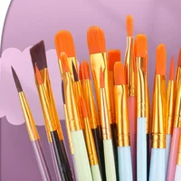 Professional Paint Brush Set - 10 Synthetic Nylon Brushes for Acrylic, Oil and Watercolor Painting 2
