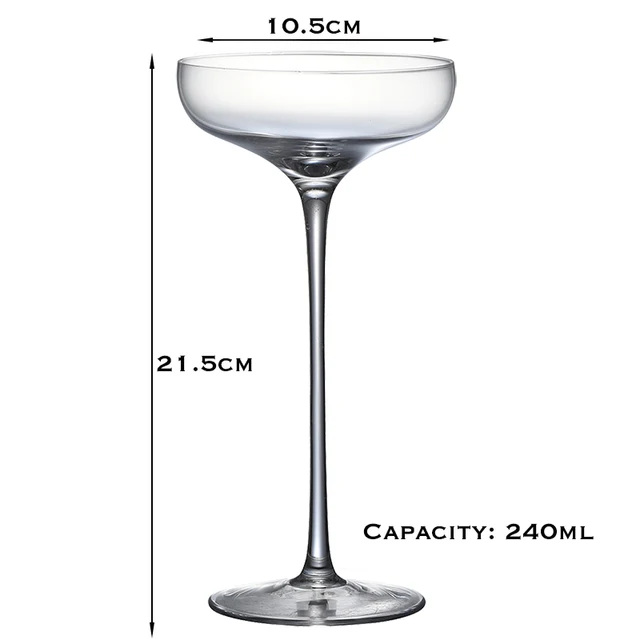 Set 6 Bicchieri Da Cocktail Martini In Vetro - 175 Ml, Confezione Regalo - Foto 4