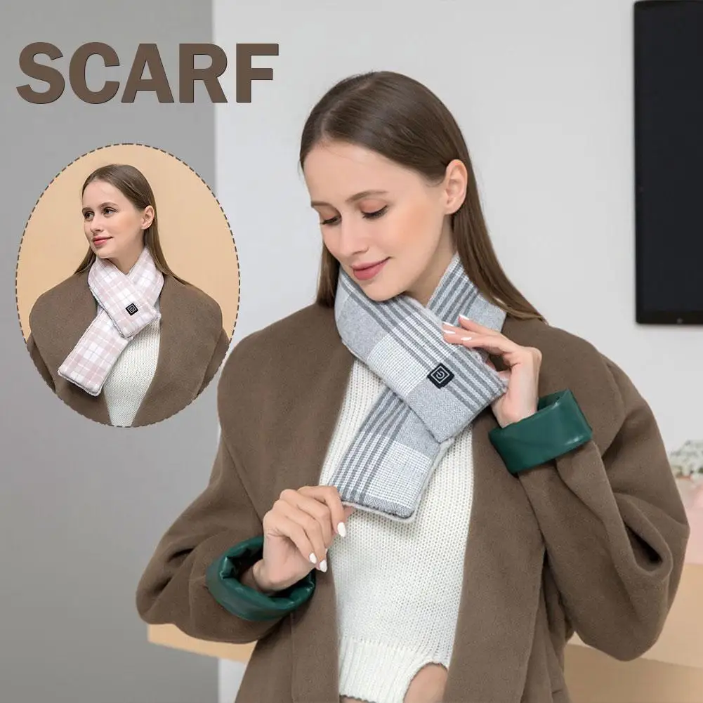 

3 Gears Electric Heating Scarf Neck Protection Warmer USB Charging Multifunctional Scarf For Women Men Cycling Camping Acce X0C1