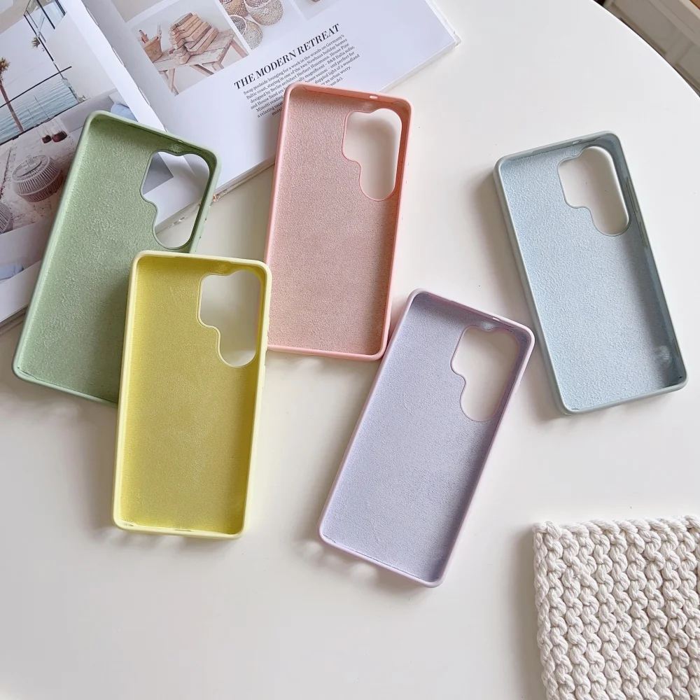 Matte Liquid Silicone Slim Shockproof Case - Candy Solid Color Cover