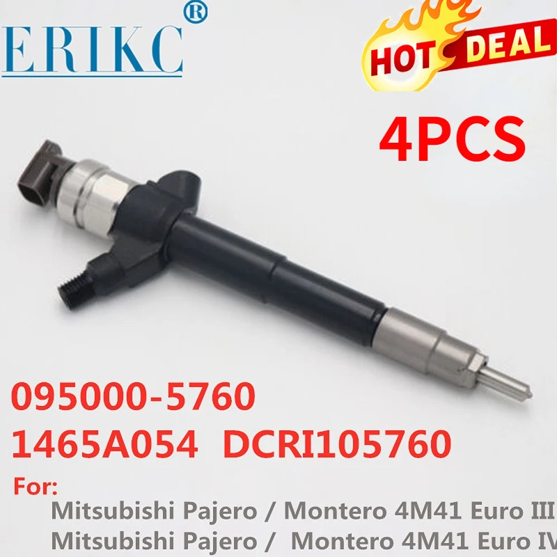 

4PCS 1465A054 New Common Rail Diesel Fuel Injector 095000-5761 for Denso Mitsubishi Pajero Montero 4M41 095000-5760