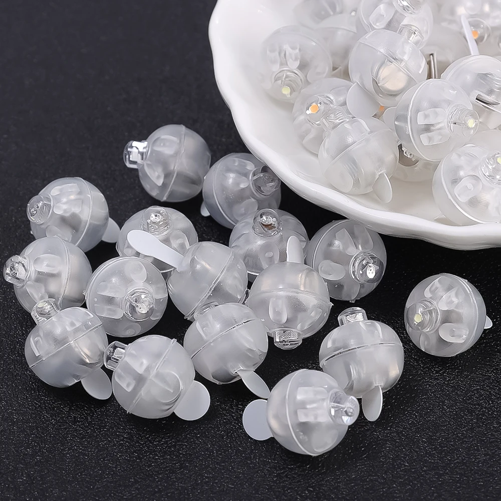 Mini LED Light 50/10Pcs Colorful Flashing Luminous Tumbler Ball Lamp Lantern for Christmas Wedding Party Decorations mini led light