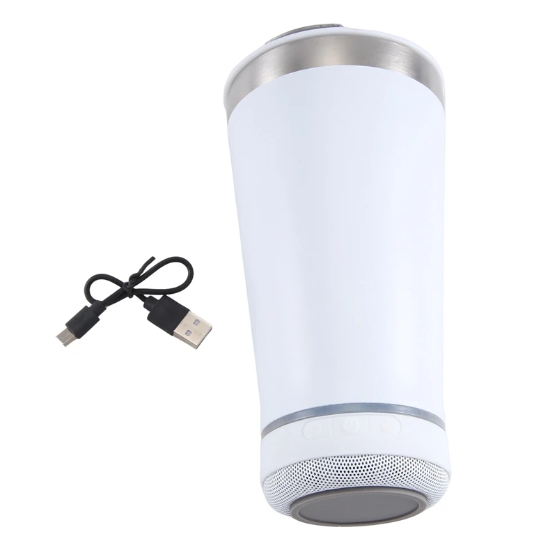 

USB 16Oz Thermal Bluetooth Tumbler Reusable Stainless Steel Double Wall Tumbler 473ML Insulated Beer Mug With Opener Easy To Use