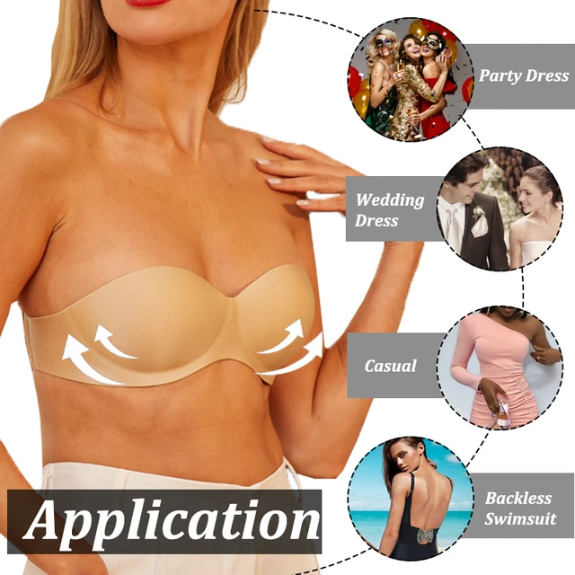 Women Sexy Bras Tube Top Seamless 1/2 Cup Brassiere Female Strapless  Underwear Push Up Wireless Intimates Invisible Lingerie - AliExpress