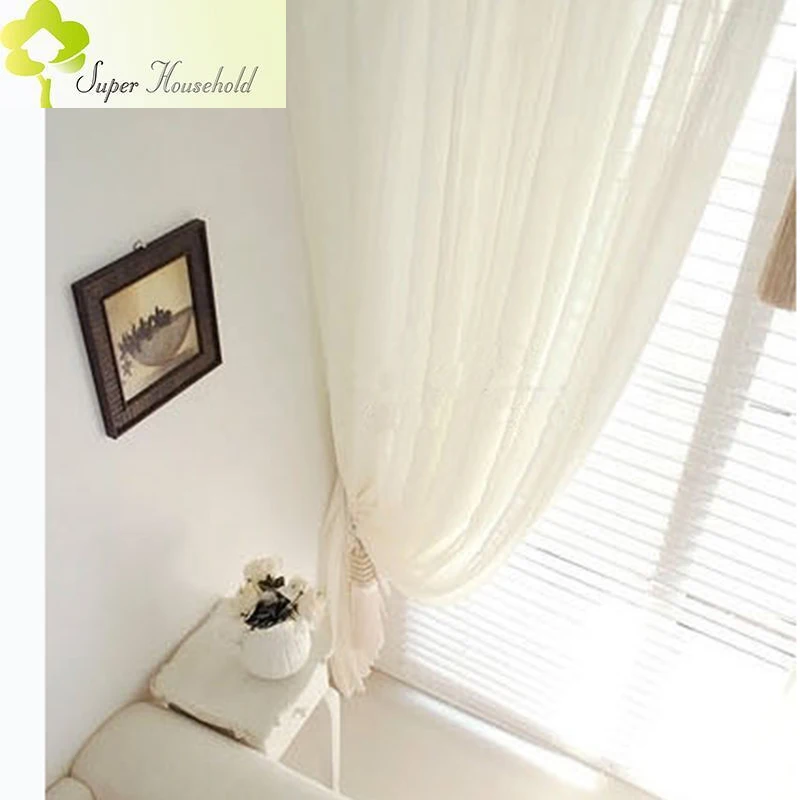 Modern Tulle Window Curtains For Living Room White Sheer Curtains for Bedroom Rustic Balcony Yarn Drapes Soft Roman Blinds