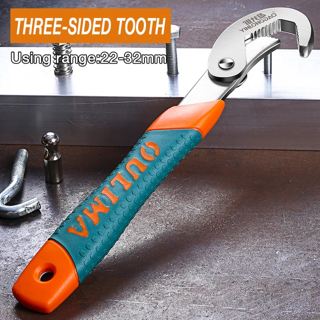 14-30 / 30-60mm Universal Key Pipe Wrench Open End Spanner Set High-carbon Steel Snap N Grip Tool Plumber Multi Hand Tool OG THREEE BIG