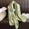 Breathable Spring Satin Scarf Silk Smooth Solid Color Headscarf Sweat-absorption Lightweight Square Hijab Scarf Vacation