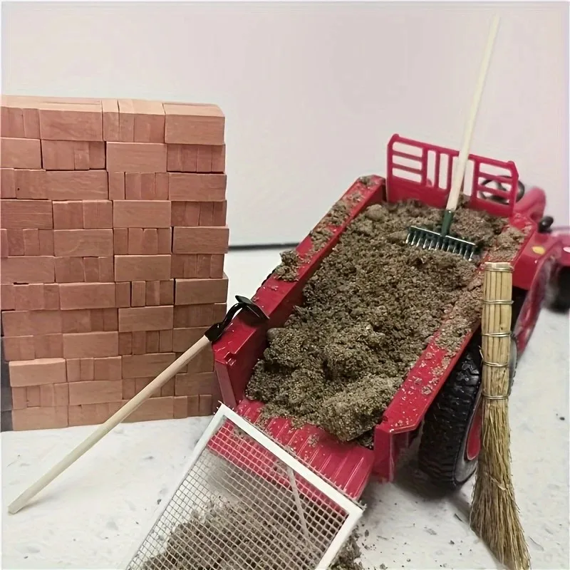 1:16 Scale 50PCS Realistic Mini Bricks for Crafts Red Gray Handmade Model Brick Walls Landscapes, Hobby Projects & Construction