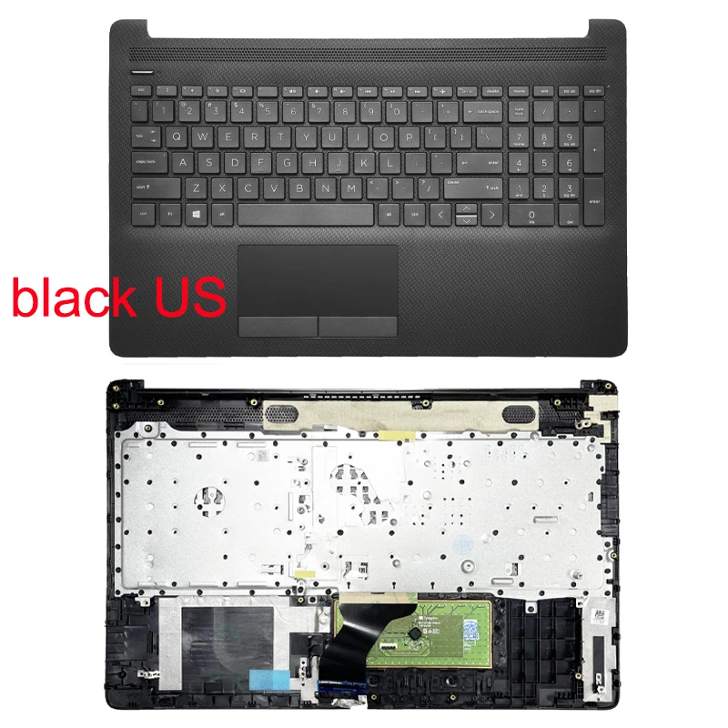For HP 15-DA 15-DB 15S-DR TPN-C135 C136 250 255 G7 15G-DX laptop upper cover keyboard palm rest case touchpad